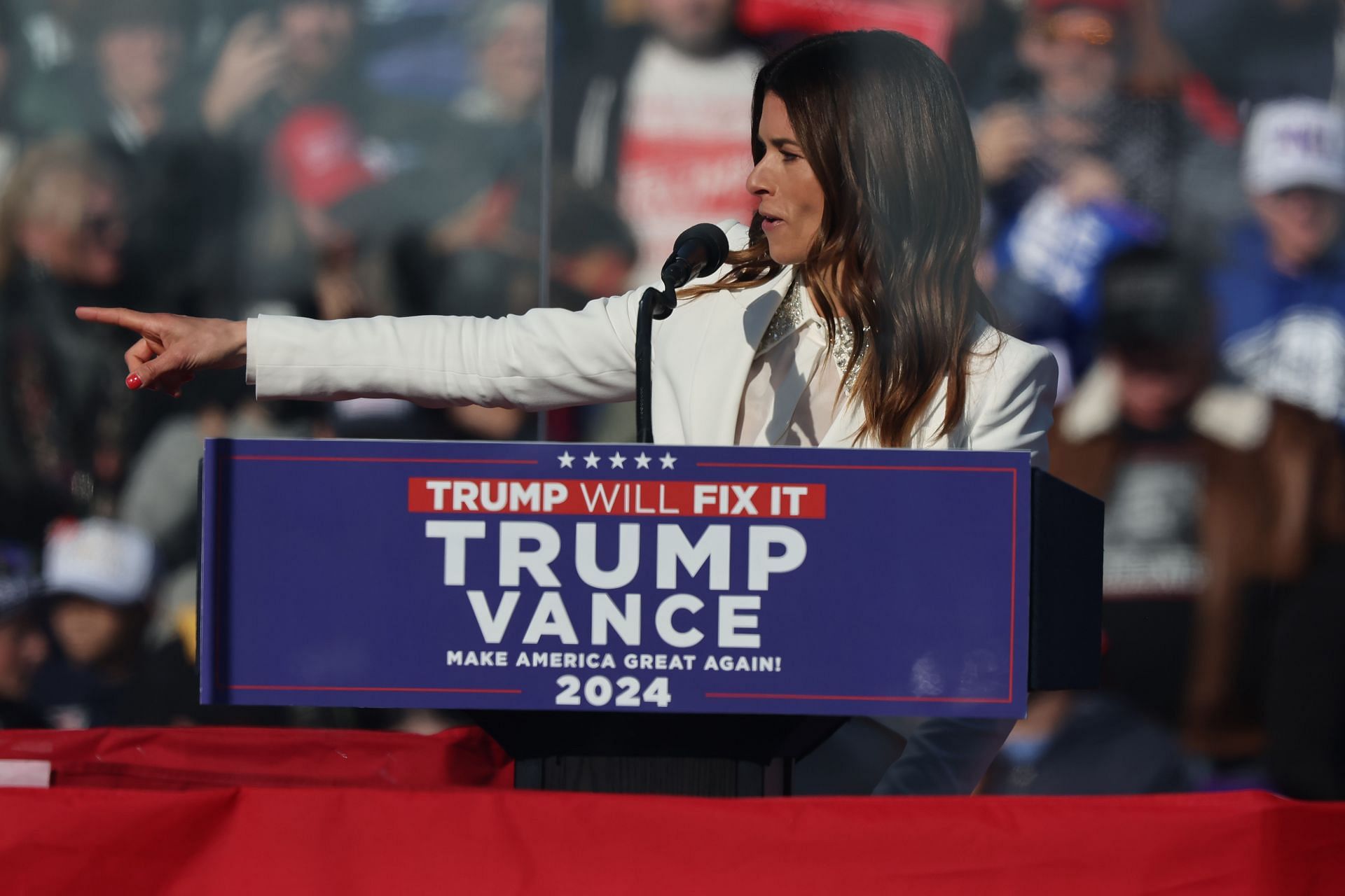 Danica Patrick spoke at a Donald Trump rally in Lititz, Pennsylvania, back in Nov 2024 - Source: Getty